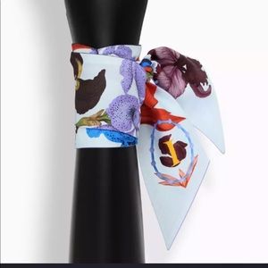 Accessories - 2pc I Purple Floral Scarf Wrap Handbag Twilly Accessories - 2pc I Purple Floral Scarf Wrap Handbag Twilly